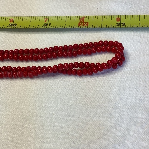 FINAL SALE PRICE Red 2 to 4 Strand & Red Chain Necklaces - Picture 4 of 7